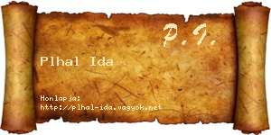 Plhal Ida névjegykártya