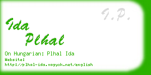 ida plhal business card